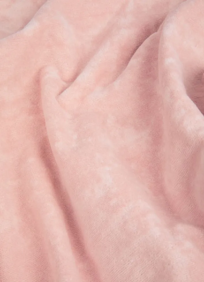 DRAP DE BAIN VELOURS EN COTON BRODERIE 500GR ROSE