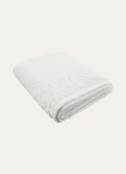 DRAP DE DOUCHE CISELÉ BLANC