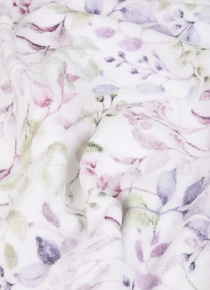 DRAP DE DOUCHE EN EN VELOURS IMPRIMÉ MULTICOLORE