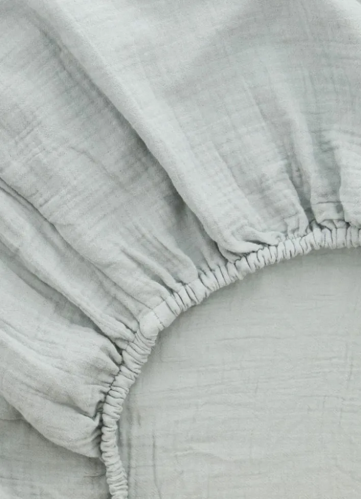 DRAP HOUSSE BÉBÉ EN GAZE DE COTON MOUSSE