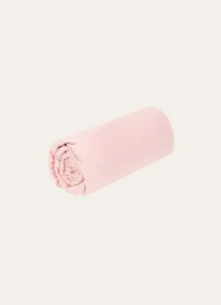 DRAP HOUSSE BÉBÉ EN JERSEY DE COTON BIO ROSE