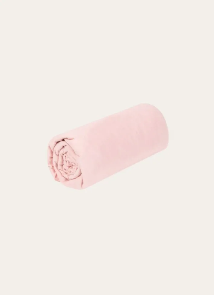 DRAP HOUSSE BÉBÉ EN JERSEY DE COTON BIO ROSE