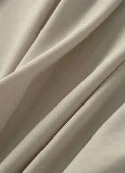 DRAP HOUSSE EN COTON POUR 2 LITS JUMEAUX TAUPE CLAIR