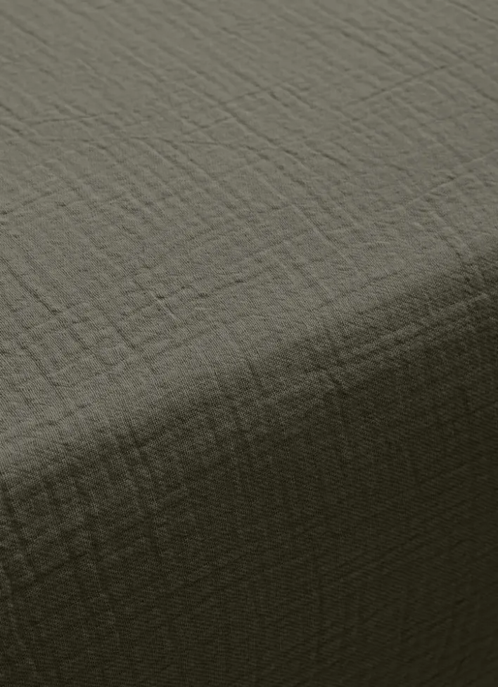 DRAP HOUSSE EN DOUBLE GAZE KAKI