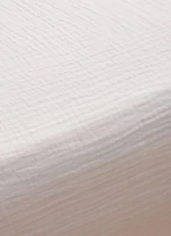 DRAP HOUSSE EN DOUBLE GAZE LAIT