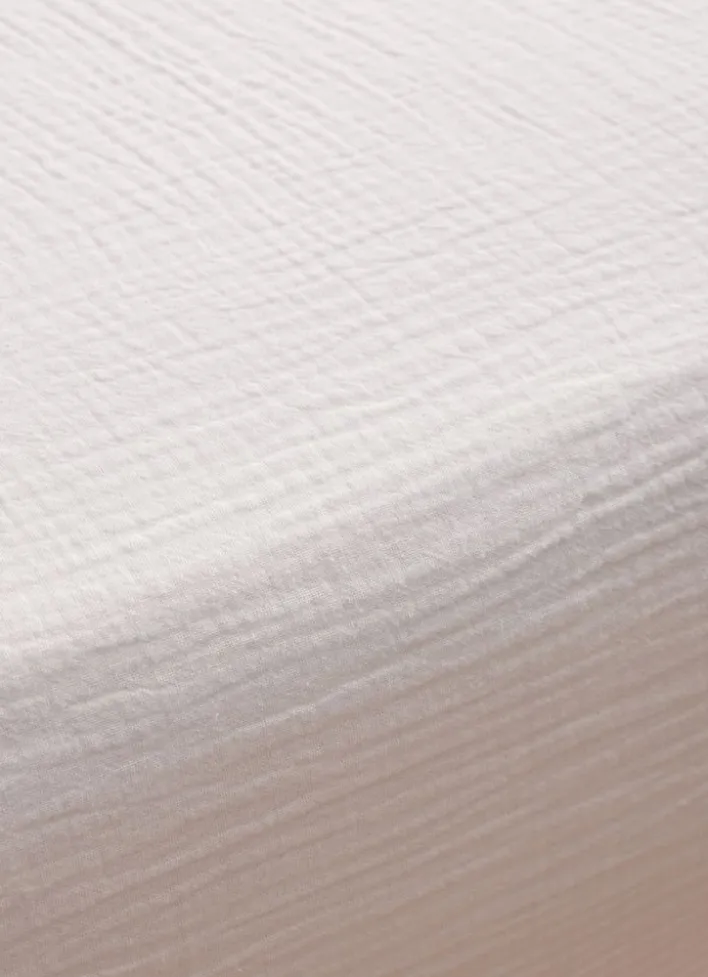 DRAP HOUSSE EN DOUBLE GAZE LAIT