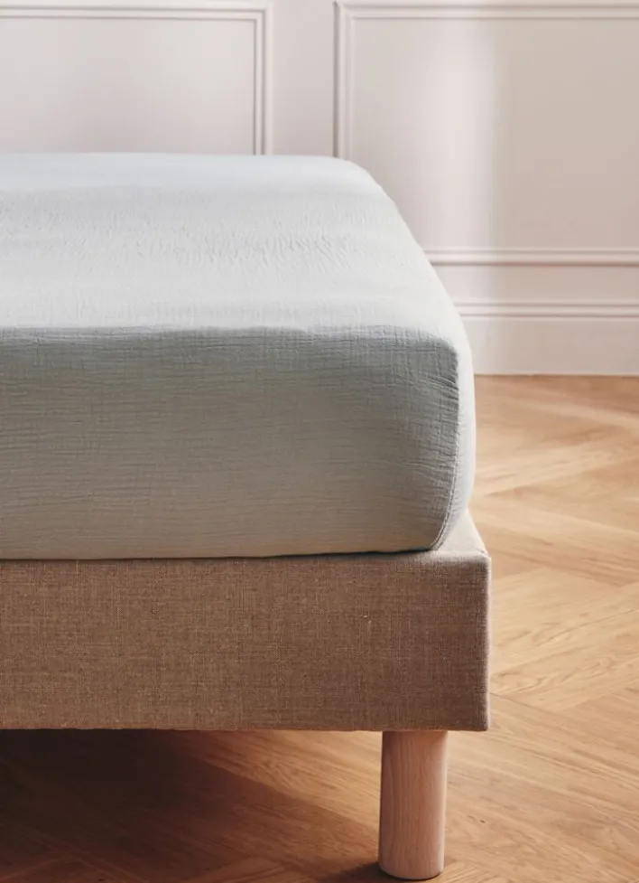 DRAP HOUSSE EN DOUBLE GAZE MOUSSE