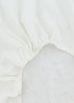 DRAP HOUSSE ENFANT EN GAZE DE COTON LAIT