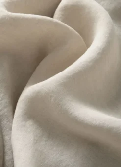 DRAP HOUSSE EN LIN LAVÉ UNI 165GR ARGILE