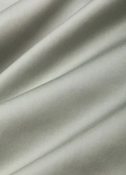 DRAP HOUSSE EN SATIN DE COTON UNI VERT DE GRIS