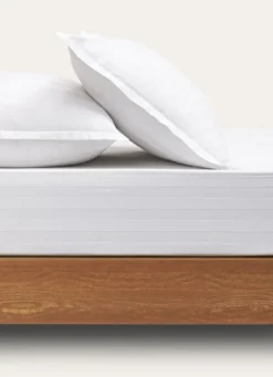 DRAP HOUSSE JACQUARD RAYURE BÂTON BLANC