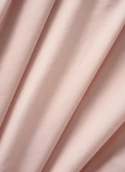 DRAP HOUSSE UNI EN COTON LAVÉ BIO ROSE CLAIR