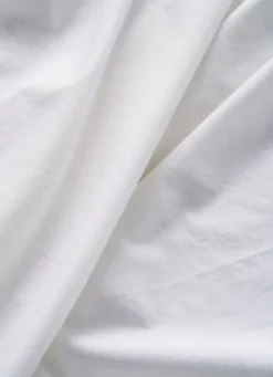 DRAP HOUSSE UNI EN COTON LAVÉ BIO BLANC