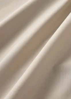 DRAP HOUSSE UNI EN PERCALE DE COTON SABLE