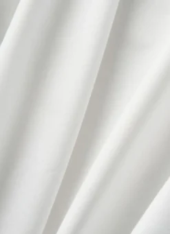 DRAP HOUSSE UNI EN PERCALE DE COTON GRAND BONNET BLANC