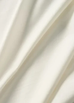 DRAP HOUSSE UNI EN PERCALE DE COTON ECRU
