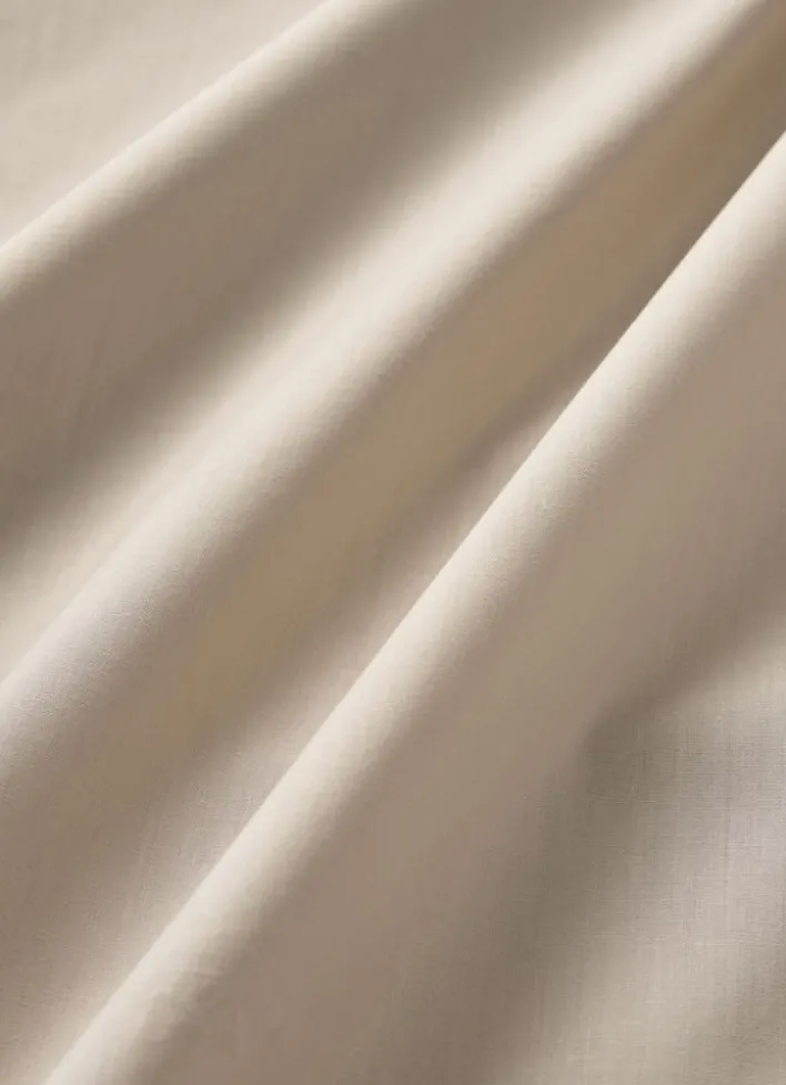 DRAP HOUSSE UNI EN PERCALE DE COTON GRAND BONNET SABLE