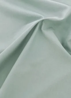 DRAP HOUSSE UNI EN PERCALE DE COTON VERT DE GRIS