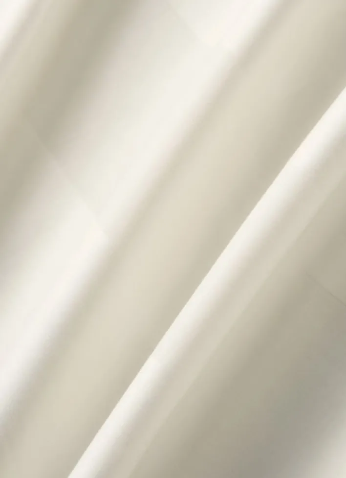 DRAP HOUSSE UNI EN SATIN DE COTON IVOIRE