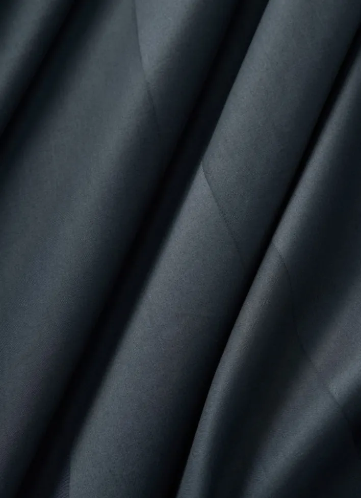 DRAP HOUSSE UNI EN SATIN DE COTON MARINE