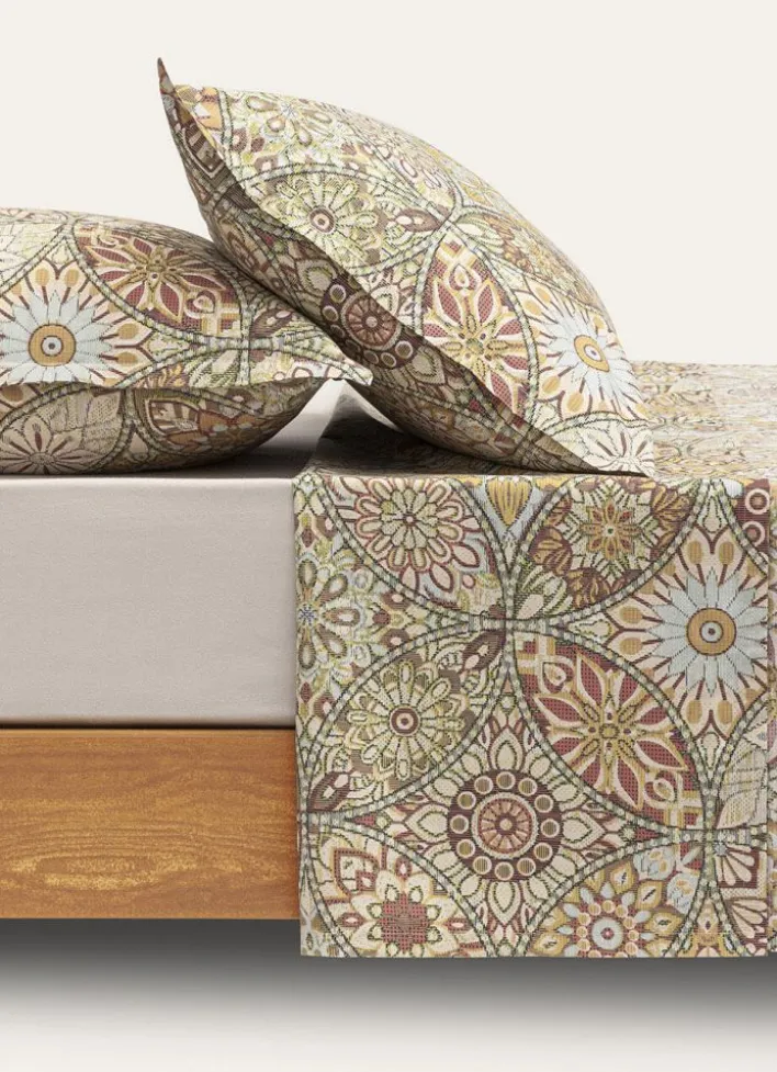 DRAP PLAT EN PERCALE DE COTON IMPRIMÉ MULTICOLORE