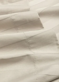 DRAP PLAT JACQUARD RAYURE BÂTON NUDE