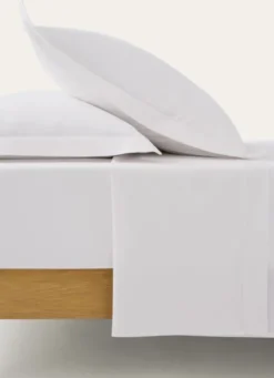 DRAP PLAT UNI EN COTON BLANC