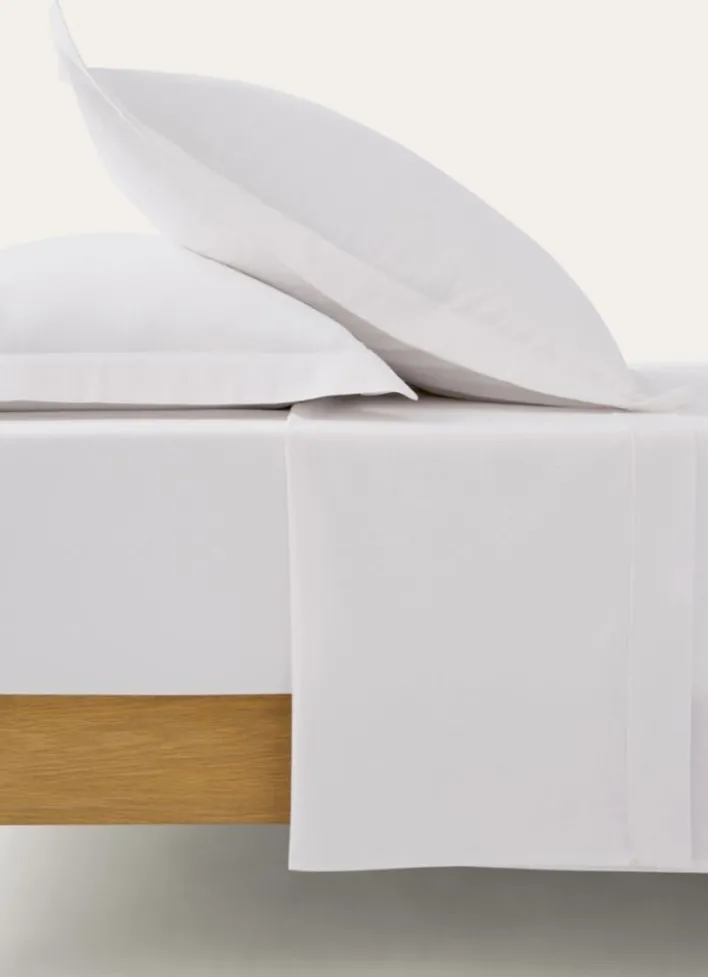 DRAP PLAT UNI EN COTON BLANC