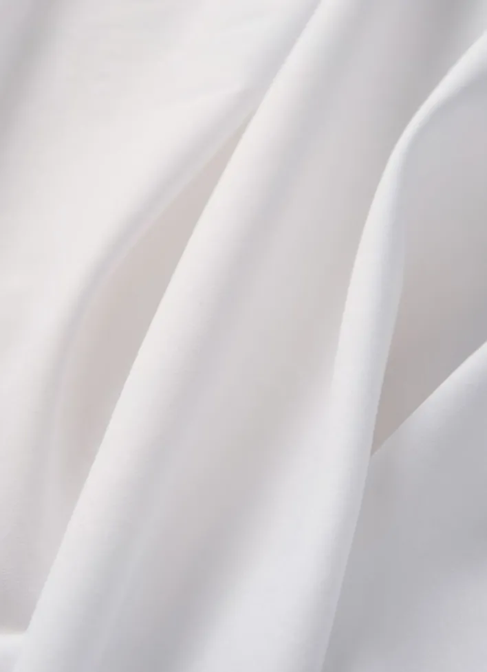 DRAP PLAT UNI EN COTON BLANC