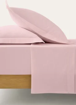 DRAP PLAT UNI EN COTON ROSE