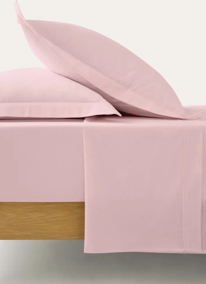 DRAP PLAT UNI EN COTON ROSE