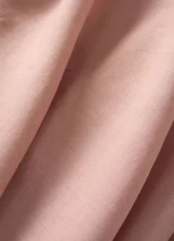 DRAP PLAT UNI EN LIN LAVÉ - 165GR ROSE