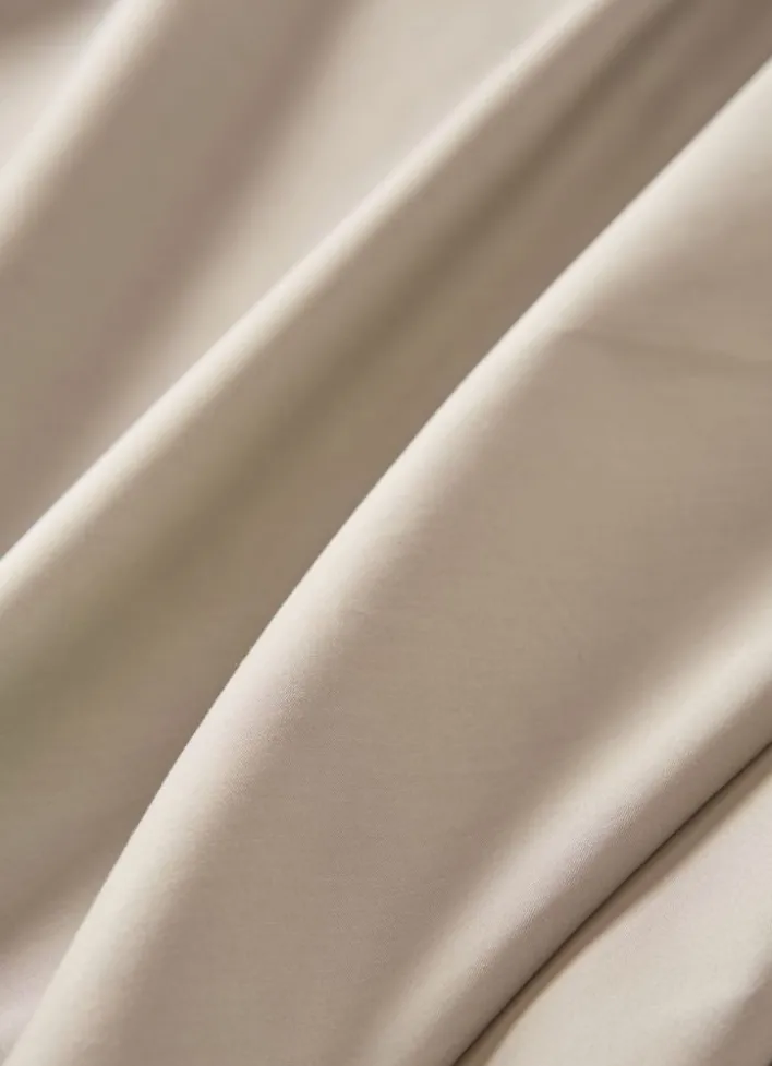 DRAP PLAT UNI EN PERCALE DE COTON SABLE