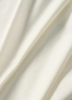 DRAP PLAT UNI EN PERCALE DE COTON ECRU