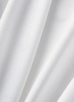 DRAP PLAT UNI EN PERCALE DE COTON BLANC