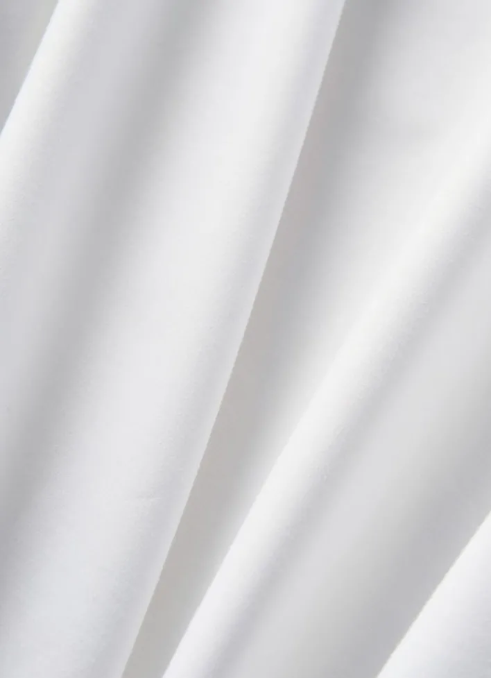DRAP PLAT UNI EN PERCALE DE COTON BLANC