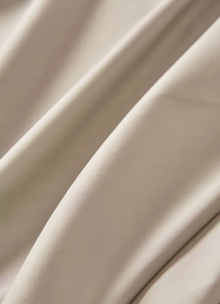 DRAP PLAT UNI EN PERCALE DE COTON SABLE