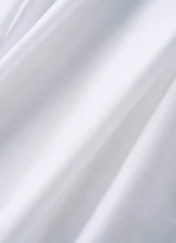 DRAP PLAT UNI SATIN DE COTON RAYURES JACQUARD BLANC