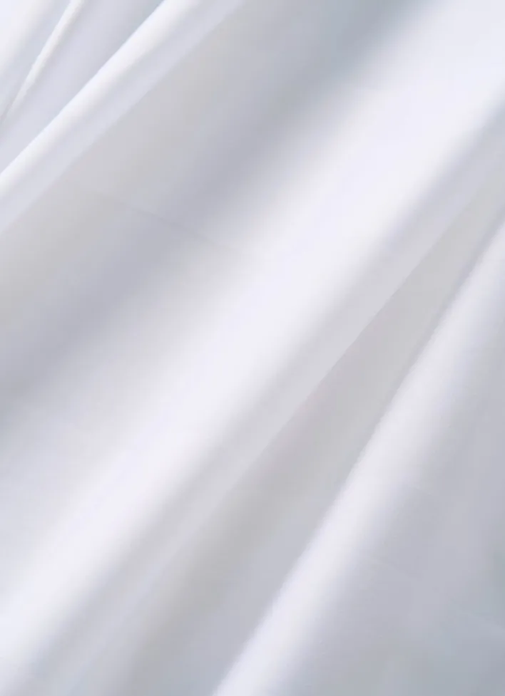DRAP PLAT UNI SATIN DE COTON RAYURES JACQUARD BLANC