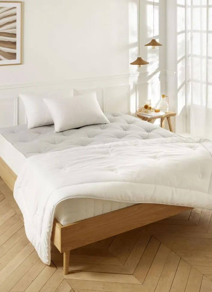 ÉDREDON DE GARNISSAGE MOELLEUX BOUT DE LIT BLANC