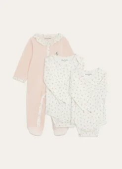 ENSEMBLE GRENOUILLÈRE ET BODY CERISES MULTICOLORE