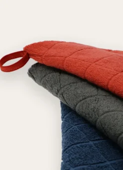ESSUIE-MAINS EN COTON ÉPONGE UNI GRIS ANTHRACITE