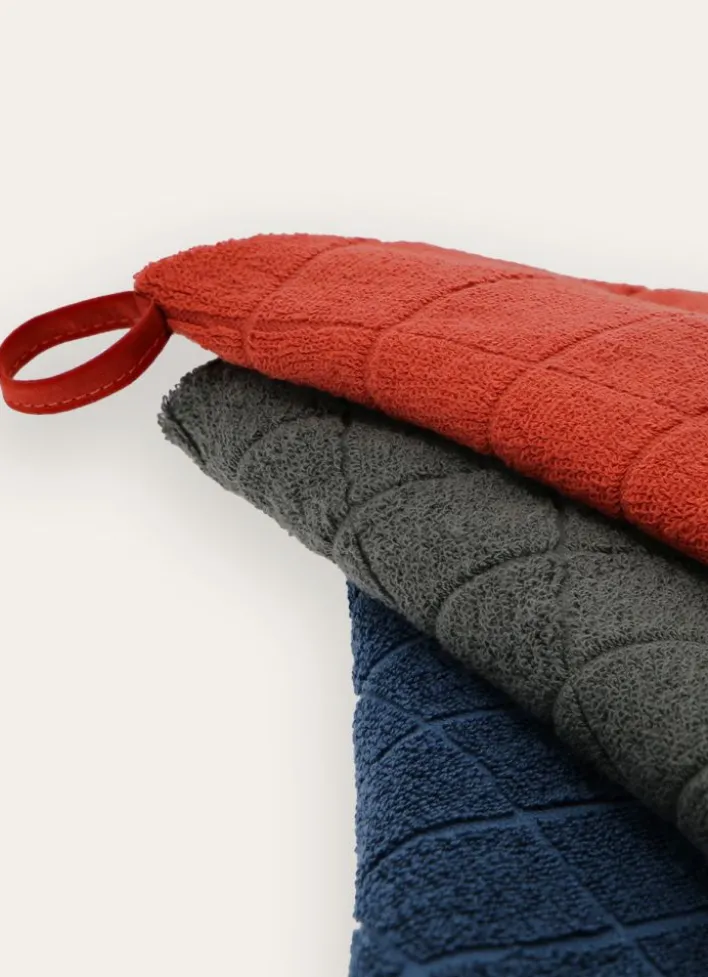 ESSUIE-MAINS EN COTON ÉPONGE UNI GRIS ANTHRACITE