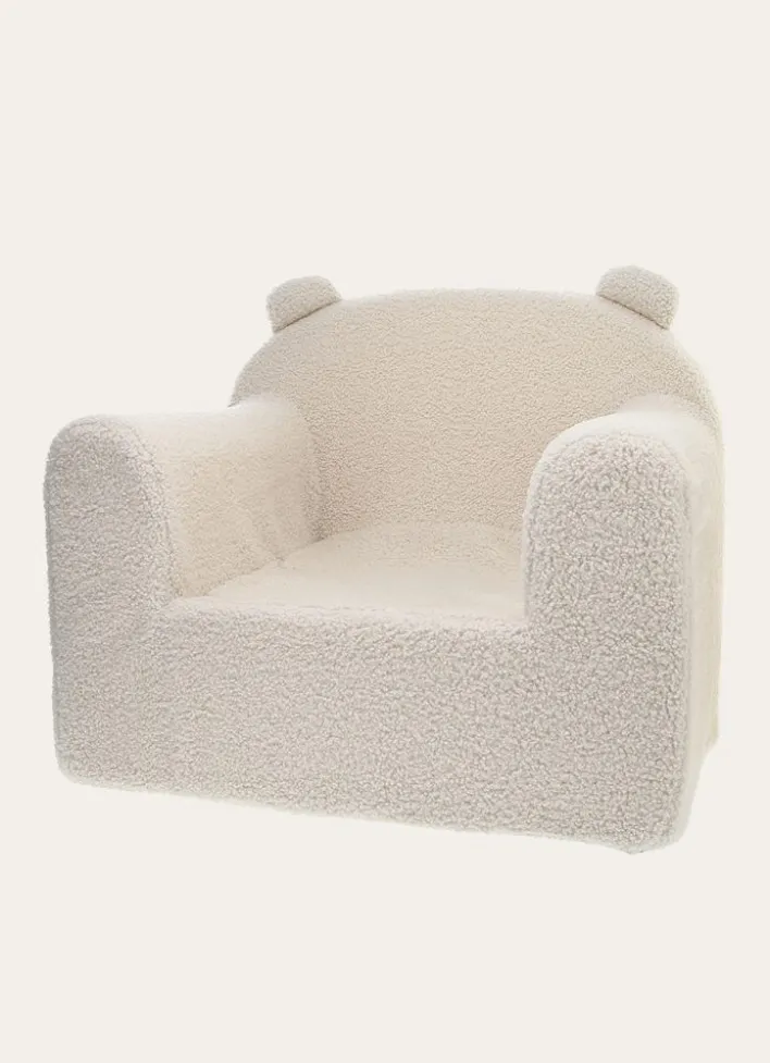 FAUTEUIL DOUDOU AVEC OREILLES BLANC
