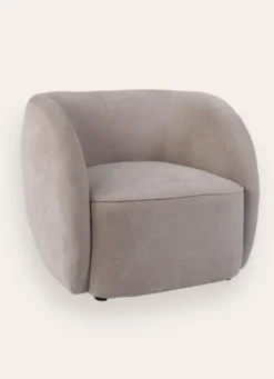 FAUTEUIL LARGE EN TISSU - DESIGN SANS PIED GRIS CLAIR