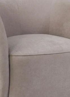 FAUTEUIL LARGE EN TISSU - DESIGN SANS PIED GRIS CLAIR