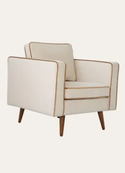 FAUTEUIL TISSU ECRU/ECRU