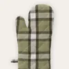 GANT DE CUISINE À CARREAUX VERT KAKI