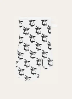 GANT DE CUISINE EN COTON DRAPEAU BRETON BLANC/NOIR