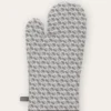 GANT DE CUISINE EN COTON IMPRIMÉ BLANC/GRIS